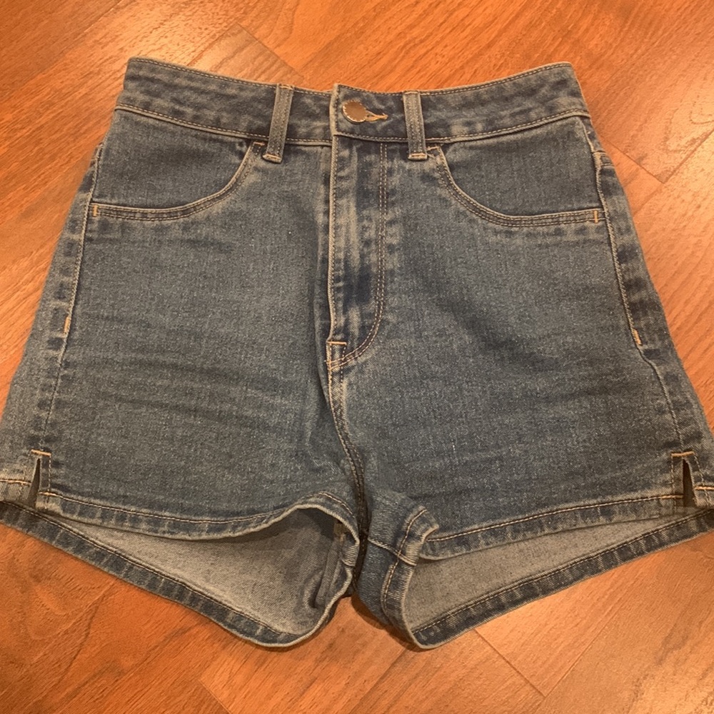 H&M high waisted denim shorts